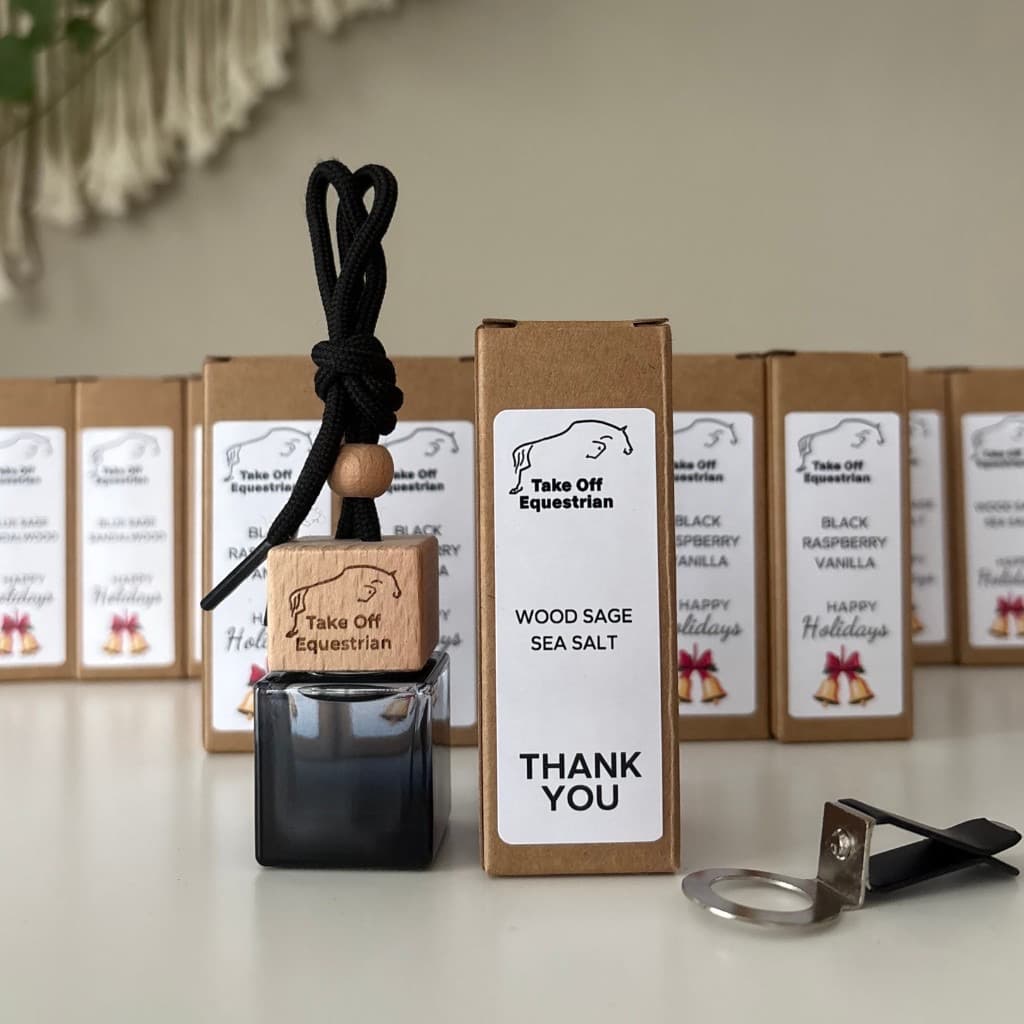 Private-label car diffuser for Take Off Equestrian